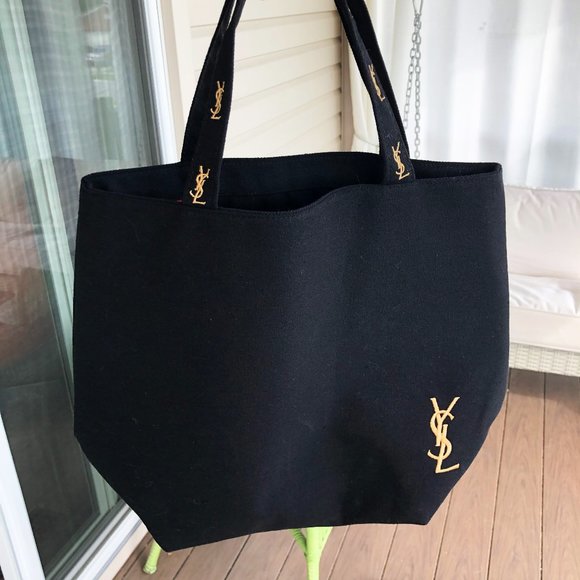 Yves Saint Laurent Handbags - YSL Black Canvas Tote
